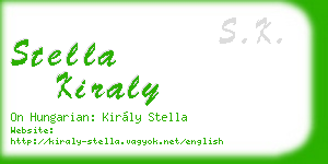 stella kiraly business card