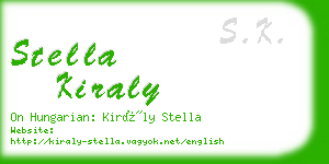 stella kiraly business card